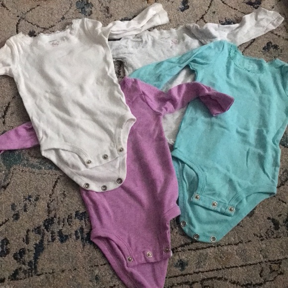 CARTER’S 4pc Girl’s Long Sleeve Onesies